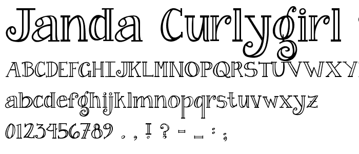 Janda Curlygirl Serif font